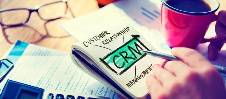 Picture of a person working on a CRM